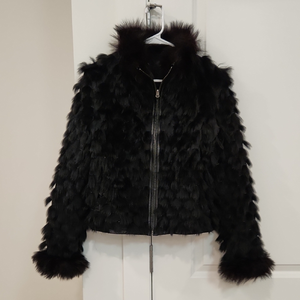 NWOT Real Fox Fur Reversible Light Jacket